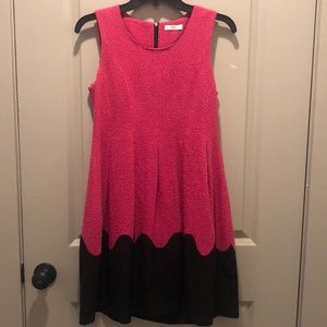 Pink and black sleeveless boutique dress